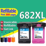 hp 682 ink hp682xl refillable ink cartridge Compatible for HP DeskJet IA 1216/2336/2775/2776/2777/27