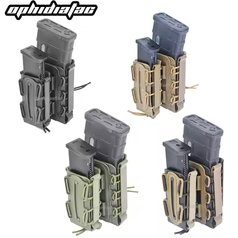 Ophidian Molle Magazine Pouch Carrier 5.56 7.62 Fast Mag Flexible Rifle AK 74 AKA 47 AR M4 9mm Pisto