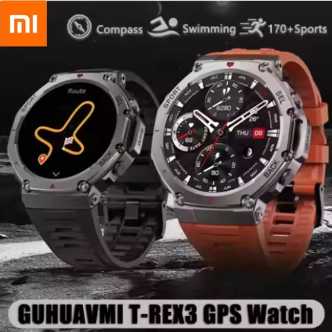 Xiaomi 2025 New T-Rex 3 GPS SmartWatch Ultra Men 10ATM IP69K Waterproof Smartwatch Compass Altimeter