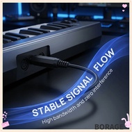 BORAG 6.35mm to MIDI 5 Pin Cable, 90 Degree 30cm/11.8in Sound Adapter Cable, Universal 6.35mm Plug a