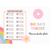 Homework due date | Planner sticker sheet Send For