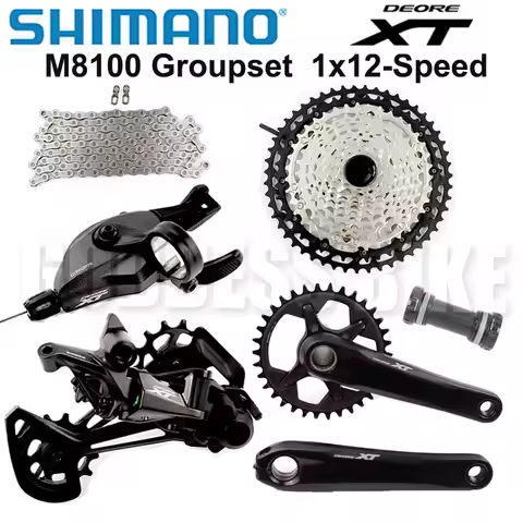 SHIMANO DEORE XT M8100 12S Groupset 12 Speed Rear Derailleur Shifter Cassette Chain Crankset BB 12v 