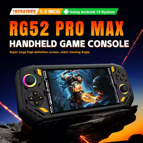 AISLPC RG52 Pro Max Handheld Game Console 5.5" Screen 8G+128G EMMC Android 13 WIFI Bluetooth Horizon