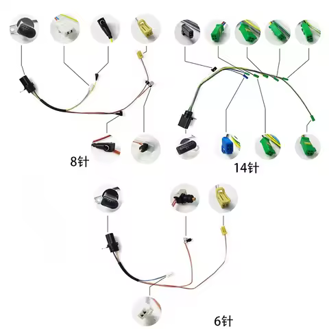 14pins 09D927363G 8pins 09D927363H 6pins 09D927363B 09D Transmission Valve Body Wiring Harness for V