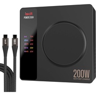 ISDT Power 200H 200W USB C Desktop Charging Station - 4+1 Ports PD3.0 Compatible with MacBook Pro/Ai