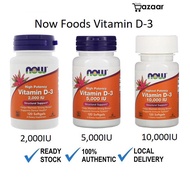 Now Foods, Vitamin D-3, Vitamin D3 High Potency, 2000/5000/10000 IU,120 Softgels