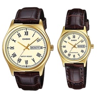 MTP-V006GL-9B Men Date Analog Gold Plated Watch MTP-V006GL