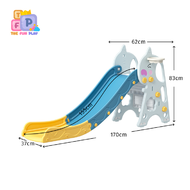 The Fun Play สไลเดอร์รถ สไลเดอร์เด็ก  พร้อมห่วงแป้นบาส ของเล่นสนาม ขนาด 143x76x81cm