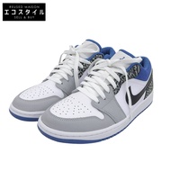 Nike Air Jordan 1 Low SE True Blue Sneakers, Men's, White/Blue, Size 26.5cm, DM1199-140 (Like New) [