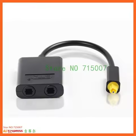 Digital SPDIF Optical Audio Splitter 2 Way Toslink Splitter Adapter 1 input 2 Output SPDIF Optical C