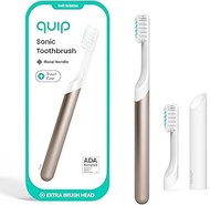 Quip Metal Sonic Toothbrush for Adults Plus Extra Brush Head - Dawn Peach Gold