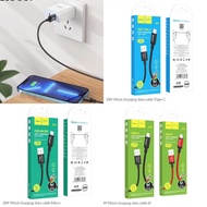(ios,android) Hoco X89 Fast Charging Cable with Umbrella Cover, 1M Long, Anti-Tangle, Anti-Breakage