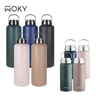 【WOKY 沃廚】 提手輕芯鈦瓷易潔層保溫瓶500ml+1200ml