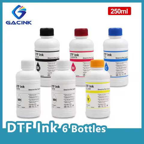 250ML*6 DTF Ink Transfer Film Direct to Film Ink For Epson DX5 DX6 DX7 XP600 i3200 PrintHead F2100 F