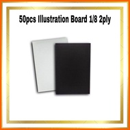 50pcs 1/8 Illustration Board 2Ply