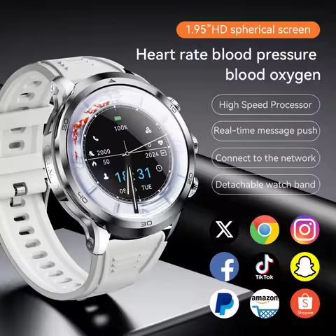 Original H19 Smart Watch Android 10.0 Smartwatch With 190° Rotary Camera GPS WIFI 1.95inch Larger Am