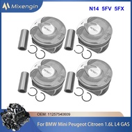 Engine Parts 4pcs Piston & Ring Kit Φ77.0mm Fit N14 5FV 5FX 1.6 L GAS For 2007-2021 BMW Mini Peugeot