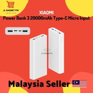 Xiaomi Power Bank 3 20000mAh PLM18ZM PLM07ZM 3 USB Type C 45W Fast Charging