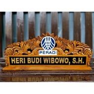 NAME PLATE + CARVED TABLE NAME PLATE + OFFICE TABLE NAME PLATE (TEAK WOOD) CJ646