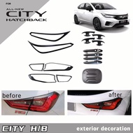 Vemart honda city hatchback gn2 rs matt black car accessories head lamp cover handle cover city 2022