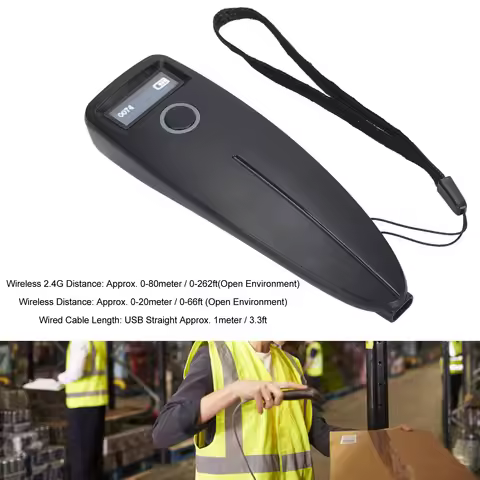 Bluetooth 2D 1D Barcode Scanner Portable Wireless Mini Barcode Reader with 2.4G Wireless Bluetooth U