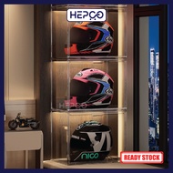 Helmet Display Frame Motorcycle Helmet Shelf Display Full Transparent Handbag Storage Box Helmet Storage Box