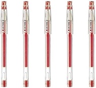 Pilot Hi-Tec-C 04 Gel Ink Pen, Ultra Fine Point 0.4mm, Red Ink, LH-20C4, Value Set of 5