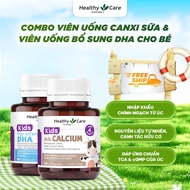 [SVIP] Healthy Care Kids Milk Calcium 60 Tablets & Healthy Care DHA Nutritional Supplement Pills