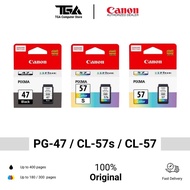 Canon PG-47 Black / CL-57s Color / CL-57 Color Ink Cartridge [Original] Ink Printer Canon E410 / E470 / E3370 / E4270