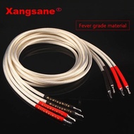 Audiophile Audio Cable 4roots HIFI 99.999% 5N Single crystal copper（OCC）Silver-plated Speaker Cable 