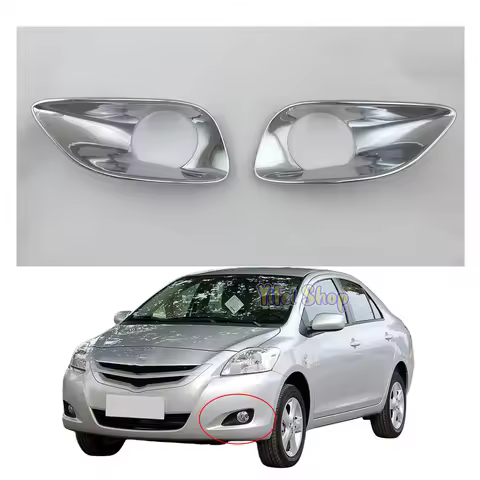 New Car ABS Chrome Accessories Plated Front Fog Lamp Cover Trim Paste Style For Toyota Vios 1.6L 1.3