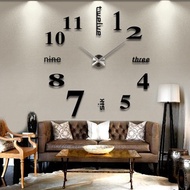 Modern DIY Large Wall Clock 3D Mirror Surface Sticker Home Decor Art Design Hot