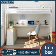 【hot Sales♡】 New bed loft frame Children's apartment iron multifunctional