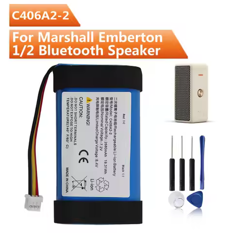 New Replacement Battery C406A2-2 For Marshall Emberton 1/2