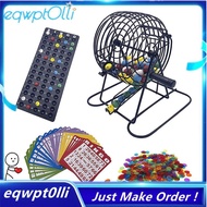 ^eQQ^Deluxe Bingo Game Set with 6 Inch Bingo Cage, Bingo Master Board,75 Colored Balls , 50 Bingo Ca