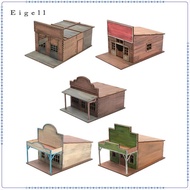 Eigell 1/72 Town Building Model Kit Paintable Unfinished Wood Architecture Model