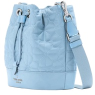 Kate Spade Flower Quilted Fabric Bucket Bag In Montauk Blue Kk076