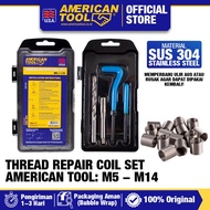 American Tool Thread Repair Coil Set / Thread Repair Kit SUS 304 Stainless Steel M6 - M14 2D