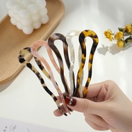 1pc French Twist Hair Stick Clip Vintage Acetate Large Wavy U-Shaped Hairpin Tortoise Shell Women Ha