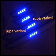 Sill plate silplate side step door honda all new jazz gk5 / fit 2014 to 2024 led lights biru 2015 20