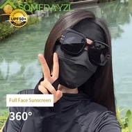 SOMEDAYMX Ice Silk Mask, Face Mask Summer Face Cover, Adjustable Sunscreen Veil Face Scarves Eye Protection Face Gini Mask Sports
