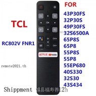 TCL RC802V FMR1 RC802V FUR6 RC802V FNR1 New Original Google Assistant Voice Remote Control use For TCL Android 4K Smart TV