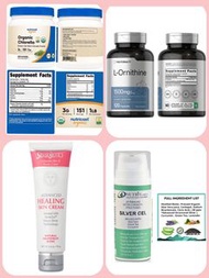 L-Ornithine/ Organic Chlorella Powder/ COLLOIDAL Silver gel/ Colloidal Silver Skin Cream