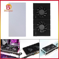 [Blesiya] Graphic Card Backplane Cooler W/Dual PWM Fan Adjustable Speed for RTX 3090 3080