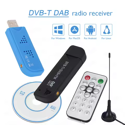 Mini Digital TV Receiver USB2.0 DVB-T DAB FM RTL2832U fc0012 SDR RTL SDR A300U 25-1760MHz Receiving 