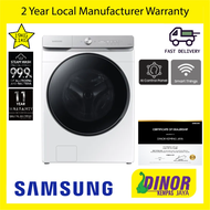 Samsung Front Load Combo Washer with AI Control 19KG wash &amp; 11KG Dry WD19T6500GW/FQ WD-19T6500GW/FQ Washing Machine Dryer
