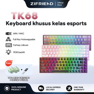 TK68 Wired Keyboard Mechanical Gaming Keyboard RGB Backlight 68% Layout Blue/Brown/Red Switch