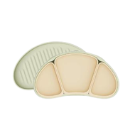 Moyuum จานซิลิโคนรูปครัวซอง Silicone Divider Suction Plate