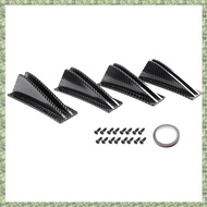 (C Z G L) Universal 4Pcs/Set Car Rear Bumper Diffuser Spoiler ABS Anti-Collision Rear Bumper Lip Dif