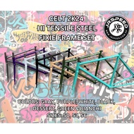 CELT 2k24 Track Fixie Fixed Gear Frameset Frame Set Hi-Tensile w/ Sealed Headset by Jrspeed